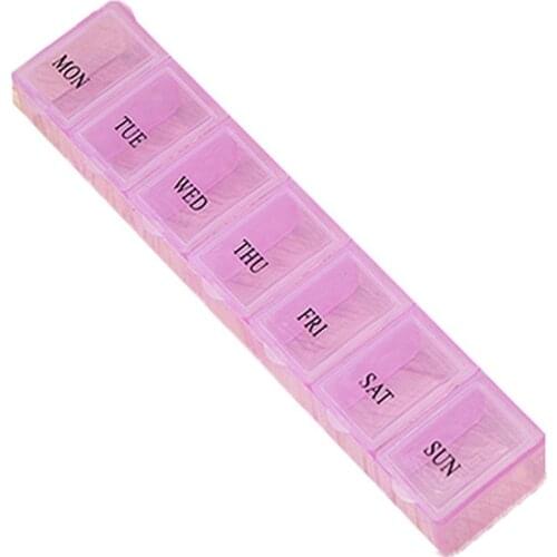 1Pcs 3 Colors 7 Days Weekly Tablet Pill Medicine Box Holder Storage Organizer Container Case Pill Box Splitters Pastillero