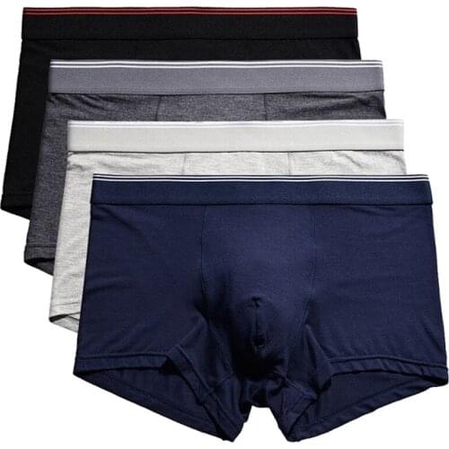 4pc/lot Boxers Men Boxer shorts Men Boxeador Homme Underwear Loose Macho Under wear Modal High-quality M-4XL