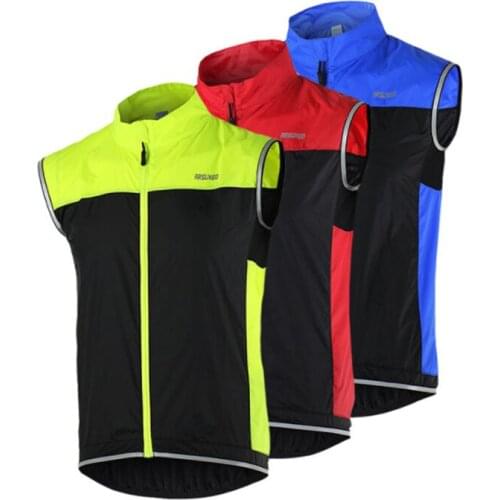 ARSUXEO Cycling Vest Waterproof MTB Bike Bicycle Breathable Reflective Clothing Roupa Ciclismo Light Cycling Jacket Sleeveless
