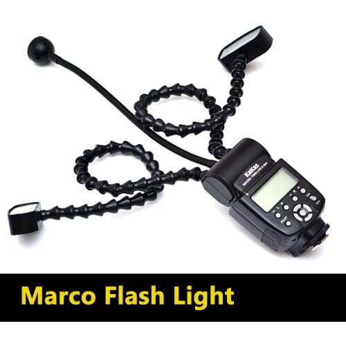 Flash Macro light Flexible Macro LED Speedlight with dual Flash Light universal Flash for DSLR Canon Sony Nikon