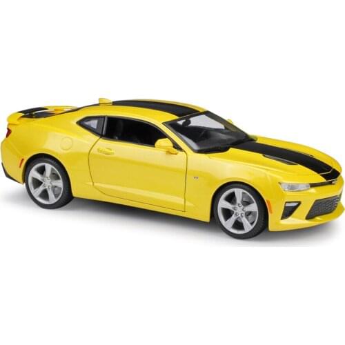 1:18 Maisto 2016 CAMARO SS Yellow Racing Car High Simulation Vehicle Alloy Model Car