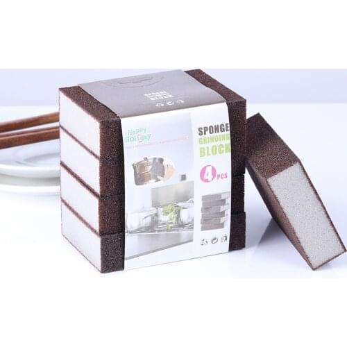 1/4pcs Sponge Magic Eraser Descaling Rub Pot Dish Rust Cleaner Kitchen Clean Tool Gadget for Removing Rust Cleaning