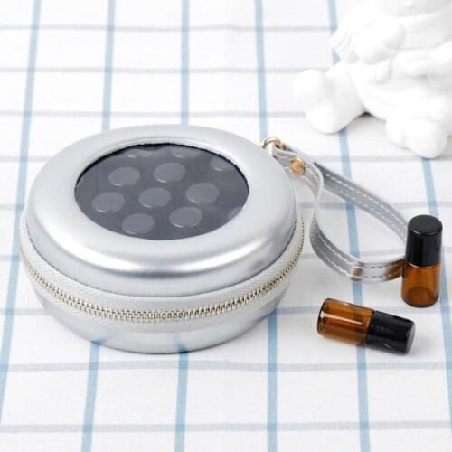 19 Grids 2ml Round Essential Oil Storage Bag Empty Carry Case for Aromatherapy Oil FA$3
