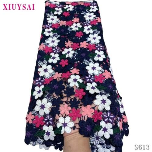 2020 Latest African Guipure Cord Lace Fabric High Quality French Water Soluble Cord Lace Fabric For Festival Dress Sewing SL613