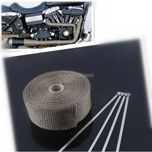 Free Shipping 2" X 32.8ft feet Brown Exhaust Pipe Heat Header Wrap Insulation Thermal Tape Roll For Motorcycle Custom