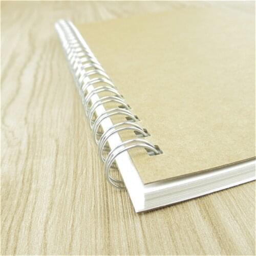 A5 Bullet Notebook Hardcover Kraft Cardboard Dot Grid Spiral Coils Journal Diary