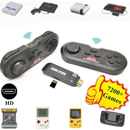 HD 7200 Games in 1 Mini Retro Video TV Game Console with 8 Emulators for Arcade Games for Snes for Nes For Snes Support TF Card
