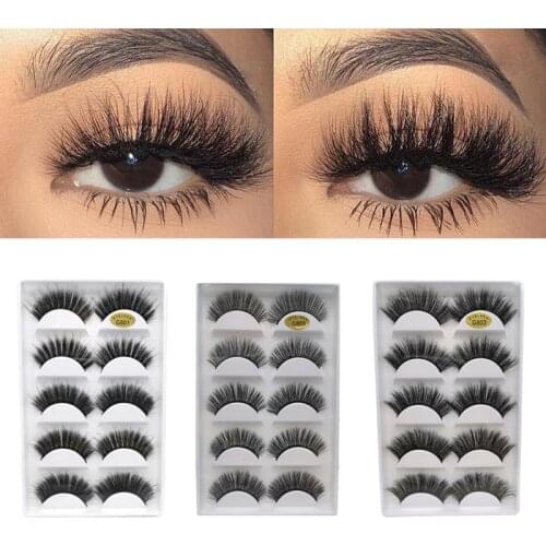 Natural Long Eyelashes 3D Eyelashes Hand Made Reusable 3D Mink Lashes Soft Dramatic Eye Lashes For Makeup Mink Maquiagem Hot