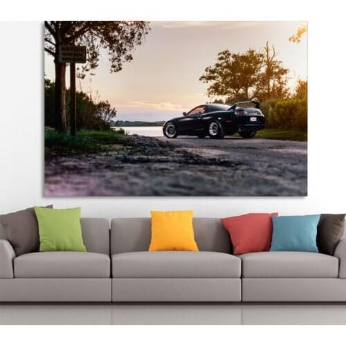Classic Car Toyotas Supra Vehicle Wallpaper Posters and Prints Wall Art Canvas Paintings For Living Room Decor