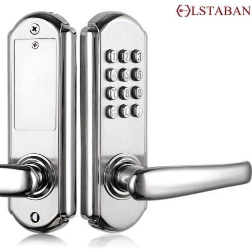 LSTABAN Stainless Steel Mechanical Code Lock Particle Button Combination Keyboard Waterproof And Tamper-proof Security Door Lock