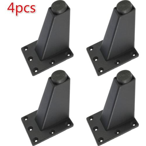 4 Pcs 8cm Adjustable Metal Furniture Leg Thick Aluminum Alloy Table Cabinets Feet Sofa Bed TV Cabinet Legs Black Furniture Feet
