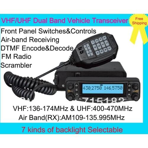 Multiple Function VHF/UHF Dual Band Vehicle Transceiver BJ-9900 With Air Band 109-135.995MHz RX and Detachable Front Panel,FM