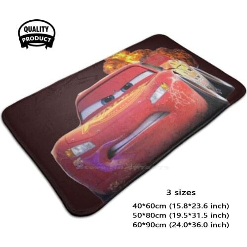 Lightning Mcqueen Comfortable Door Mat Rug Carpet Foot Pad Cars Car Kachow Explosion 95 Red Determined Racer Racing Lightning