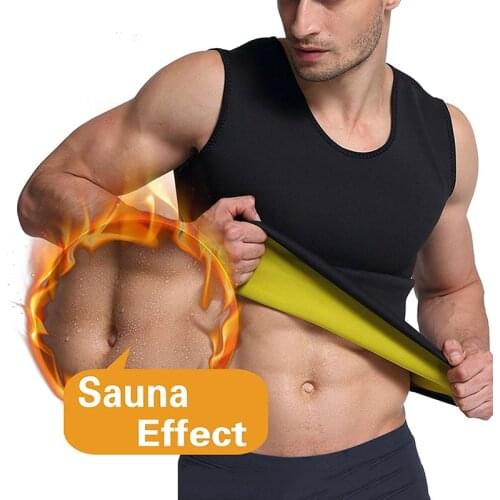 Mens Neoprene Slimming Vest Hot Sweat Workout Tank Top T Shirt Hot Shapers Body Shapewear Corset For Weight Loss Sports Clothes