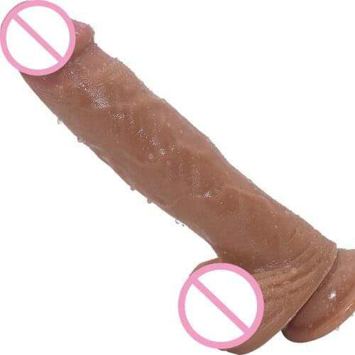 7.8 Inches Soft Real Dildo Safety Material Is Liquid Silicone Dildo Very Suitable for Beginners To Play with The Vagina Sex Toys