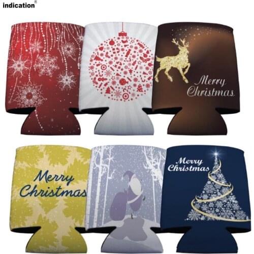 Customized Design Stubby Holders Neoprene Can Cooler For Wedding Christmas Waterproof Picnic Cooler Thermal Bag Beer Can Cooler