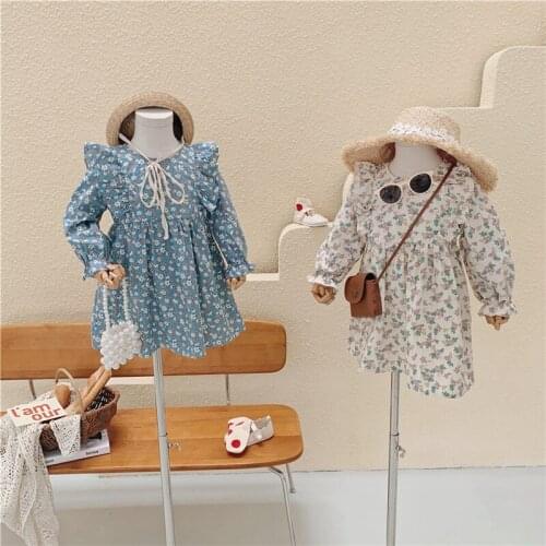 Girls dress spring new Korean childrens clothing small and medium-sized virgin baby long-sleeved cotton princess dress