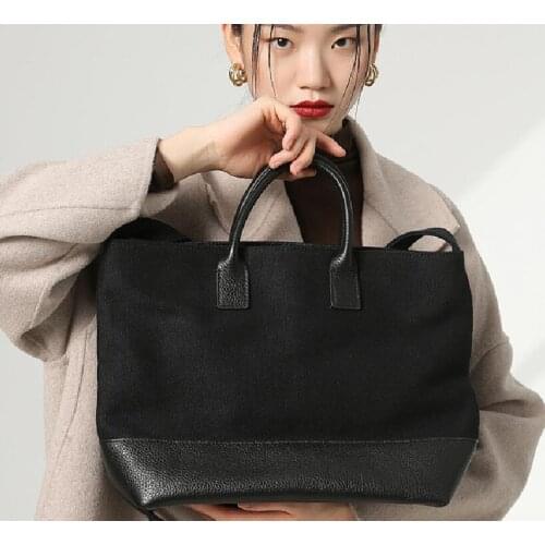 Original Tote womens bag 24 a canvas commuter A4 One Shoulder Messenger hand bag Black good quality