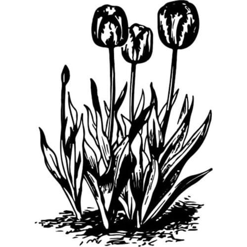 6*9 Dutch Tulip Craft Transparent Silicone Stamp for Scrapbooking DIY Photo album Card Making Decorative Clear Stamps Sheet