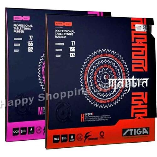 STIGA MANTRA M / H Table Tennis Rubber (Made in Japan) Pips-in Ping Pong Rubber With Sponge