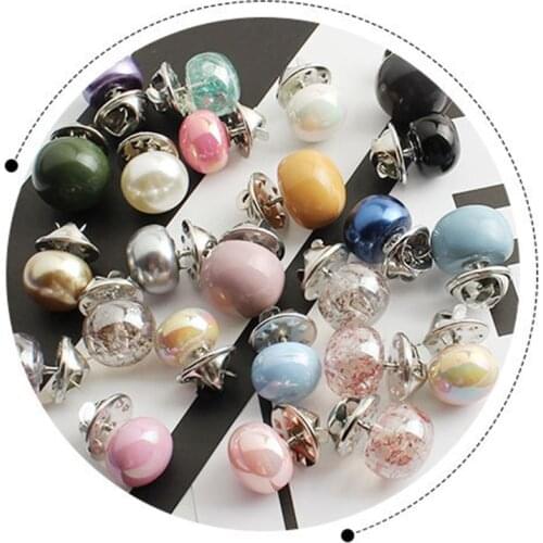 Pearl Button DIY Invisible Adjust Button Metal Jeans Removable Buckle Nailfree Detachable Anti-burnout Sewing 10pcs/bag