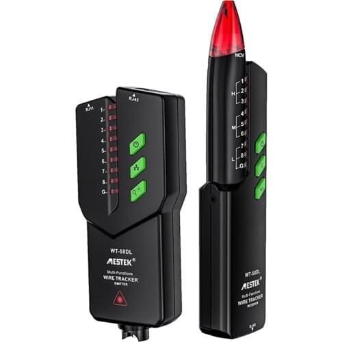 MESTEK WT-58DL Network Cable Tester Wire Tracker Line Finder Telephone Wire Tracker RJ11 RJ45 Electrical Line Finding Detector