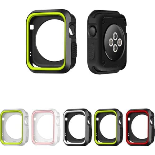 Silicone cover for apple watch band series 6 5 case 42 38 40mm 44mm full frame rubber protector soft case for iwatch 4/3/2/1