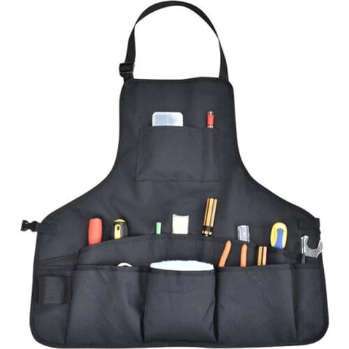 Waxed Canvas Tool Apron Double Oxford Utility Adjustable Work Waist Bag Pouch