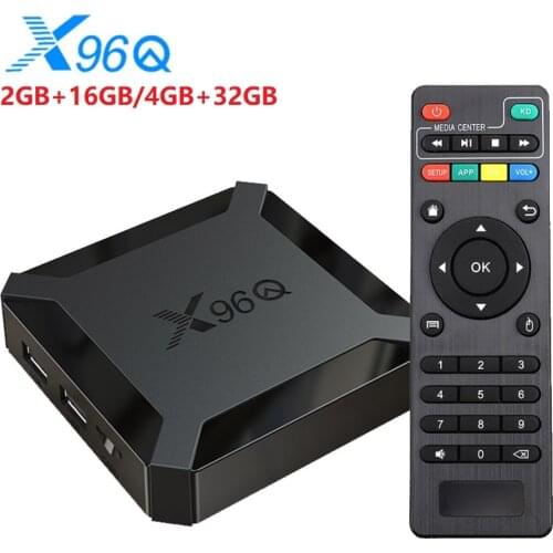 X96Q Android 10 TV Box Allwinner H313 2GB 16GB 2.4GHz WiFi 4K Media Player For Google Gaming 3D Video Smart TV Set Top Box