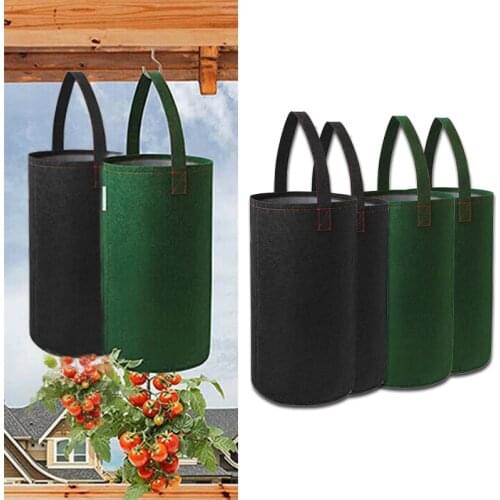 Felt Hanging Tomato Grow Bag MultiFunction Upside Down Tomato Planter Strawberry Vegetable Flower Plant Grow Bags Plant Pot
