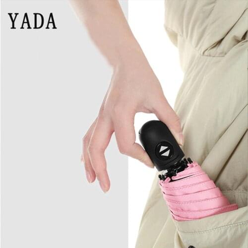 YADA Mini Pocket Folding Automatic Umbrella Rain Women uv Custom Charms Cute Light Umbrella For Womens Windproof Umbrellas YS617