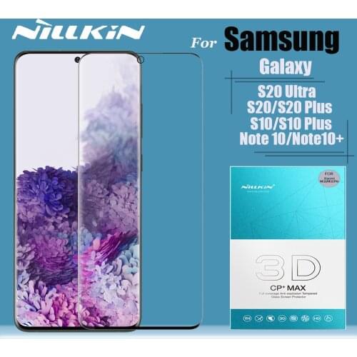 For Samsung Galaxy S20 S10 S9 Plus S10e S20 Ultra Glass Screen Protector Nillkin 3D Full Cover Tempered Glass Note 10 Plus 9 8