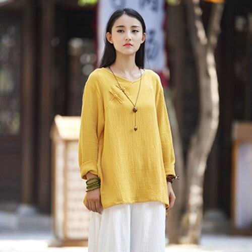 2020 Spring Autumn Women Blouses Cotton Button Long Sleeves Casual Loose Tops Large Sizes Women Soft Tops Shirts M-6XL 7XL 8XL