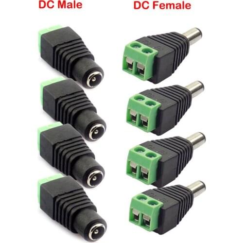 12V DC Male Female Plug 5.5 x 2.1mm DC Power Cable Accessories Connector Adapter Jack To Connection CCTV Camera LED Strip Light
