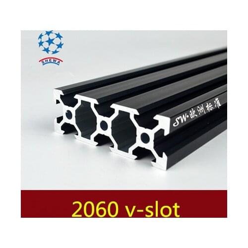 2060 aluminum extrusion profile european standard 2060 v-slot white or black length 100mm aluminum profile workbench 1pcs