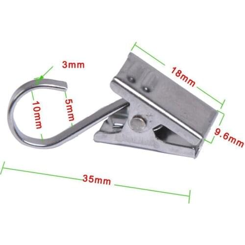 10Pcs\set Steel Curtain Clips on Hook Hanging Clip Peg Clothes W8P4 Clothes Laundr Organization Laundry Hanger Storage T8F7