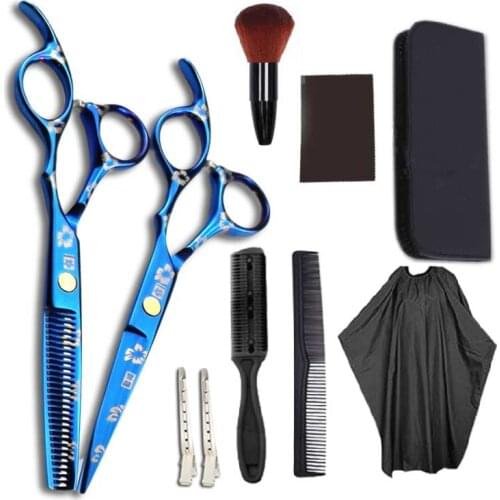 5.5/6.0 inch Silver Japanese Hair Scissors Japan 440C Cheap Hairdressing Scissors Thinning Shears Hairdresser Shaver Haircut