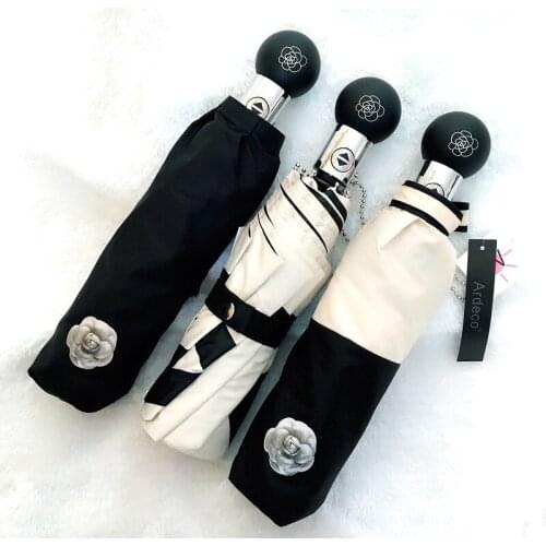 Large Fashion Umbrella Women Uv Protection Folding Windproof Women Outdoor Umbrella Business Guarda Chuva Rain Gear BD50UU