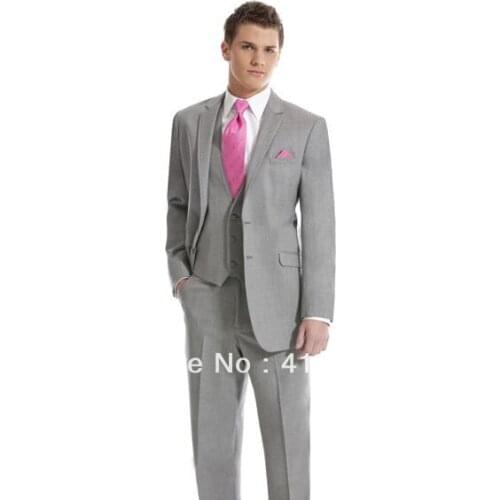 Free shipping Custom made cheap man ceremony party Suits Wedding Groom wear dress Men Bridegroom Suits gray collar