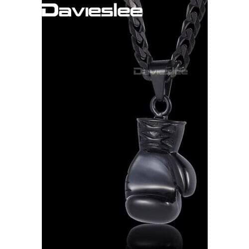 Punk Big Boxing Boxer Glove Mens Boys 316L Stainless Steel Pendant Necklace DLHPM39