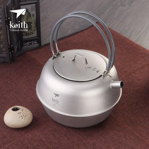 Titanium Tea Kettle Stove Top Teapot Pot, Thin Base, Lightweight, Fast Boiling, Coffee Pot Boiling Water Bottle 1.5L Kettle