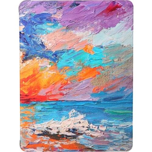 Coque for IPad Pro 12.9 1st 2nd A1584 A1652 A1670 A1671 A1821 2017 Case Print PU Leather Silicon Back Smart Cover with Pen Slot