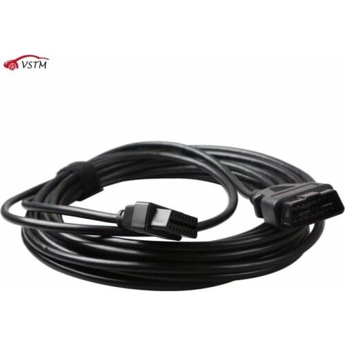 Black Best Quality 10 Meters OBD2 16PIN Male to Female Connector cable 10m obd cable/ car cable for cars Free Shipping