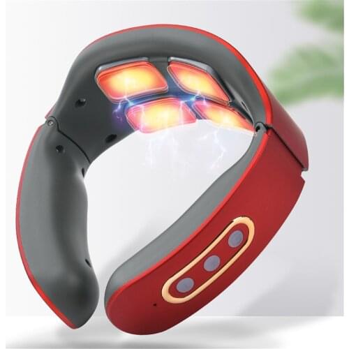 Electric Neck and Shoulder Pulse Massager 6 mode 9 levelsadjustable Heat Cervical Vertebra Relax Pain Relief Kneading Machine