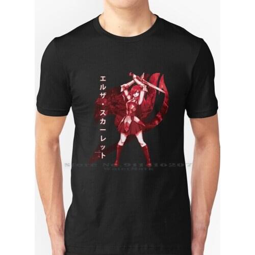 Fairy Tail - Erza Scarlet T Shirt 100% Pure Cotton Fairy Tail Erza Sleeve Erzascarlet Anime Shonen Shuko Mei