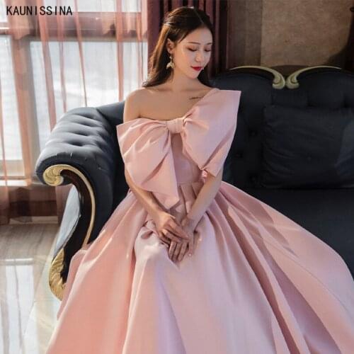Женские вечерние платья на одно плечо KAUNISSINA China At AliExpress