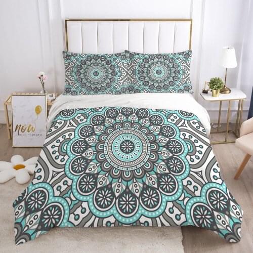 Duvet Cover Set Bedding Sets Flower Quilt Covers Pillowcases Comforther Cases 3D Bohemia Life King Queen Full Size Bed Linen