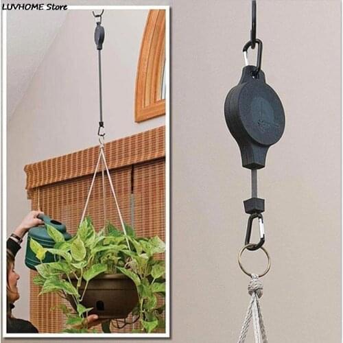 HOT 1Pc Fashion Creative Easy Reach Flowerpot Hanger Hooks Plant Pulley For Garden Supplies Tools