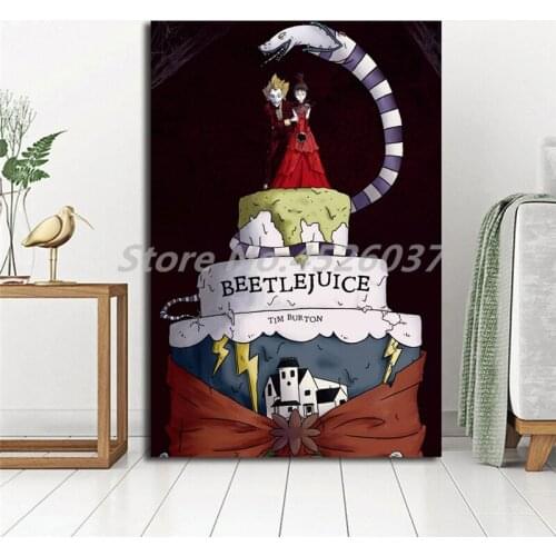 Beetlejuice Movie Wall Art Canvas Poster And Print Canvas Painting Decorative Picture For Office Living Room Home Decor Artwork
