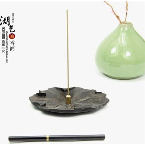 Delicate censer ebony lotus leaf incense inserted with a gift with fragrant incense incense needle incense tube box of wholesale